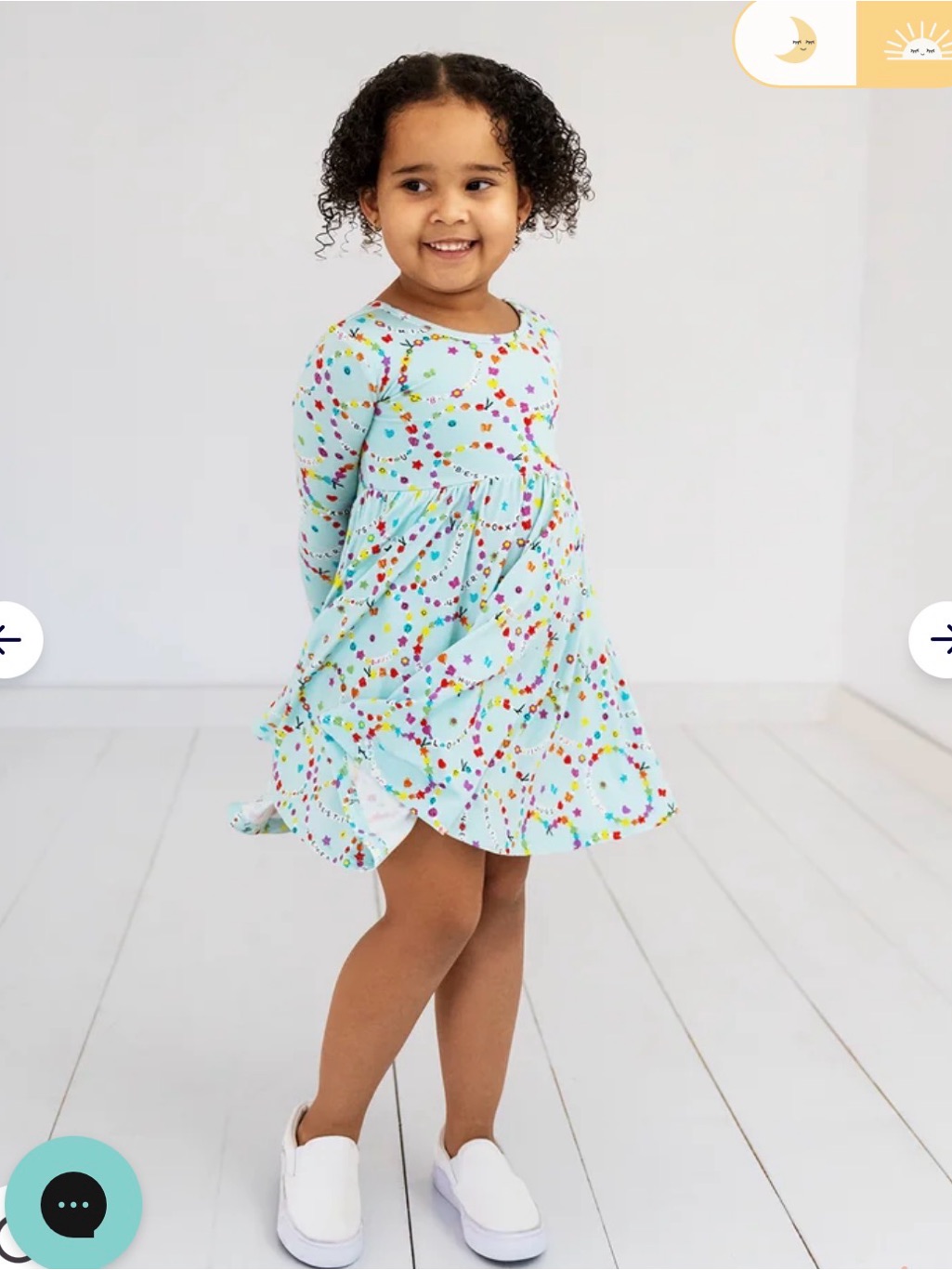 Nwt Little Sleepies Light Blue Friends Forever Twirl Dress Size 4